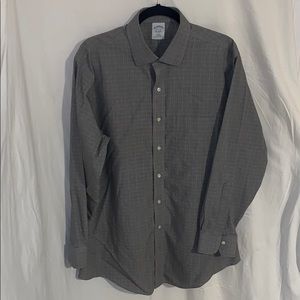 Brooks Brothers 16 1/2-33 Grey Checker Dress Shirt